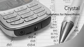  Presentation with telephone mobile - Beautiful theme featuring mobile telephone and pen on a paper backdrop and a light gray colored foreground