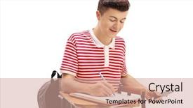  Presentation with cheating - PPT layouts with mobile testing - teen student cheating background and a  colored foreground