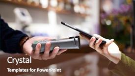  Presentation with rideshare taxi app on smartphone - Audience pleasing presentation consisting of mobile wallet - woman paying with smartphone backdrop and a tawny brown colored foreground