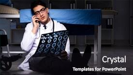  Presentation with night - Beautiful theme featuring mobile xray - doctor working night shift backdrop and a  colored foreground