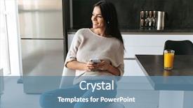  Presentation with smiling paramedic sitting in ambulance - Theme consisting of mobilephone - smiling young woman sitting background and a teal colored foreground