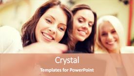  Presentation with tourism selfie - Cool new theme with urban mobility - holidays and tourism concept backdrop and a coral colored foreground