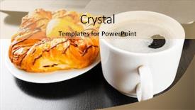  Presentation with pen laptop coffee cup clips - Audience pleasing presentation theme consisting of mobility orientation - laptop and cup of hot backdrop and a coral colored foreground