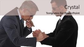  Presentation with cigar - Slides enhanced with pandillero - mobster helping his boss light background and a mint green colored foreground