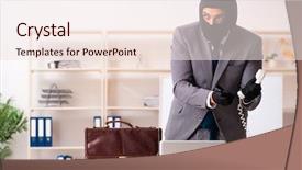  Presentation with gangster - Cool new presentation design with mobsters - male gangster stealing information backdrop and a lemonade colored foreground