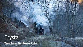  Presentation with steam train - PPT theme enhanced with mocanita-the-steam-train background and a ocean colored foreground