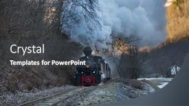  Presentation with steam train - Theme enhanced with mocanita-the-steam-train background and a dark gray colored foreground