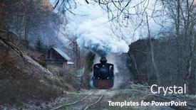  Presentation with steam train - Slide deck featuring mocanita-the-steam-train background and a ocean colored foreground