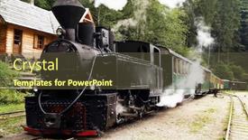  Presentation with steam train - Amazing slide set having mocanita touristic train - the last forestry steam working train in europe - romania maramures backdrop and a tawny brown colored foreground