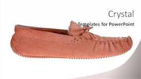  Presentation with slipper - Slides with moccasin-slipper-isolated background and a white colored foreground