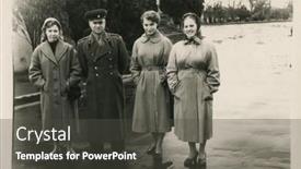  Presentation with 1960s - Slide deck with moccow-ussr-circa-1960s background and a dark gray colored foreground