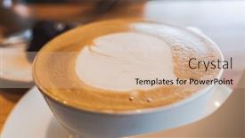  Presentation with coffee shop - Amazing slide set having mocha-coffee-with-latte-art backdrop and a lemonade colored foreground