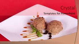  Presentation with taste - Theme featuring mocha ice cream coffee taste with caramel sauce background and a red colored foreground