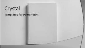  Presentation with book - PPT theme consisting of mock up of book background and a light gray colored foreground