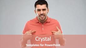  Presentation with angry - Slide set with mockery - angry man pointing finger background and a  colored foreground