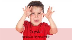  Presentation with white red employees - Presentation consisting of mockery - funny boy with red shirt background and a red colored foreground