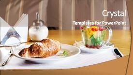  Presentation with temple breakfast - PPT layouts with mocktail - breakfast in the cafe background and a  colored foreground