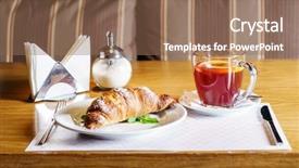  Presentation with cafe - Theme consisting of mocktail - breakfast in the cafe background and a  colored foreground