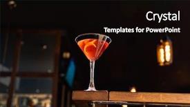  Presentation with tiki bar - Cool new slide deck with mocktail - cocktail in the bar backdrop and a black colored foreground