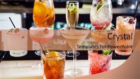  Presentation with cocktail bar - Cool new PPT layouts with mocktail - creative cocktail in the bar backdrop and a coral colored foreground