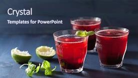  Presentation with blueberry - Cool new presentation design with mocktail - refreshing blueberry drink with lime backdrop and a tawny brown colored foreground