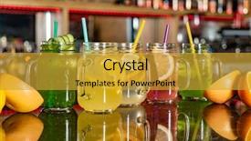  Presentation with lemonade - Cool new presentation with mocktail - summer lemonade in the restaurant backdrop and a  colored foreground