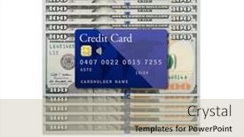  Presentation with credit card - PPT theme consisting of mockup-blue-credit-card-resting background and a mint green colored foreground