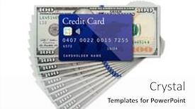  Presentation with credit card - Slide deck with mockup-blue-credit-card-resting background and a white colored foreground