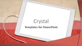  Presentation with abstract red - Presentation theme featuring mockup-of-digital-tablet background and a white colored foreground
