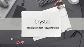  Presentation with elegant flowers - Audience pleasing presentation consisting of mockup with hand made paper backdrop and a white colored foreground