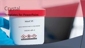  Presentation with substance - PPT theme enhanced with mocl5-molybdenum-v-chloride-cas background and a red colored foreground