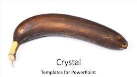  Presentation with banana - PPT theme enhanced with modan - single black banana isolated background and a  colored foreground