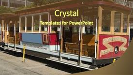  Presentation with san francisco chinatown - PPT layouts consisting of traditional mode - san francisco's cable car background and a tawny brown colored foreground