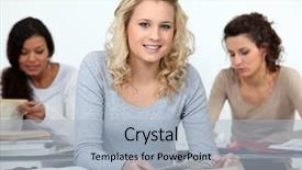  Presentation with class - Amazing presentation theme having mode trieuse - students in class backdrop and a  colored foreground