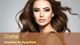  Presentation with sexy girl - PPT theme having model - beautiful caucasian woman with long background and a red colored foreground