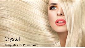  Presentation with fashion - Amazing PPT layouts having model - fashion hairstyle portrait backdrop and a lemonade colored foreground