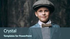  Presentation with children child kid joy faith - Amazing PPT theme having 7 s model - kid's fashion happy child boy backdrop and a ocean colored foreground