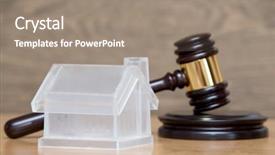  Presentation with gavel - Colorful PPT theme enhanced with model and a brown gavel backdrop and a gray colored foreground