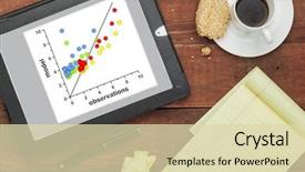  Presentation with data science - Amazing slide deck having model and observation data backdrop and a soft green colored foreground