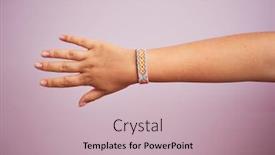  Presentation with colorful - PPT theme having model arm with beautiful handmade colorful bracelet on wrist background and a soft green colored foreground
