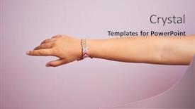  Presentation with colorful - Colorful PPT theme enhanced with model-arm-with-beautiful-handmade backdrop and a lemonade colored foreground