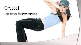  Presentation with dancing - Slides enhanced with model break dancing background and a pink colored foreground