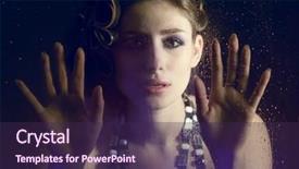  Presentation with explosion - Presentation with model explosion - beautiful young woman behind background and a  colored foreground