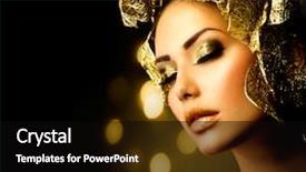  Presentation with gold design - Colorful theme enhanced with model girl with glamor gold backdrop and a black colored foreground