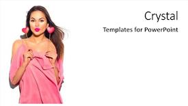  Presentation with girl model - Presentation design featuring model girl with valentine heart background and a white colored foreground