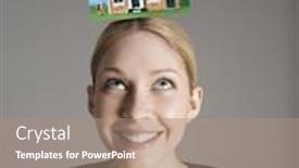  Presentation with home - Slide set consisting of model-home-on-top background and a coral colored foreground