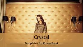  Presentation with classic - Slides featuring model hotel - sexual young woman background and a  colored foreground