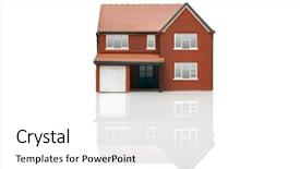  Presentation with white house - Presentation design having model house isolated background and a white colored foreground