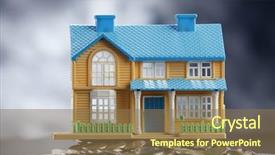  Presentation with pile - Audience pleasing slide deck consisting of hand pressing big data button on interface with blue background backdrop and a ocean colored foreground