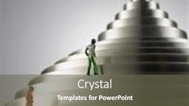  Presentation with stairway - Amazing PPT layouts having model-house-on-top backdrop and a gray colored foreground